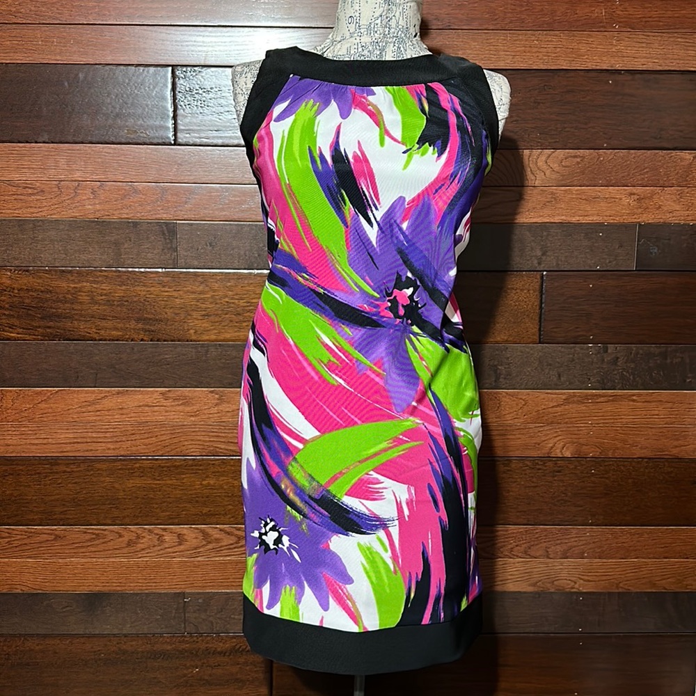 Alyx Crew Neck Bright Multi Colored Sleeveless Midi Dress